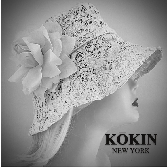 Vintage KOKIN New York Luxurious Couture Crochet Bucket Hat - Picture 1 of 16